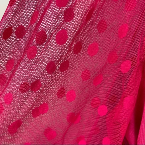 TORRID Pink Super Soft Dot Mesh Sleeve Top 2X NWT - Picture 11 of 12